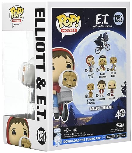 Funko POP! Movies: ET - Elliott - Elliot With ET In Bike Basket - E.T. the Extra Terrestrial - Collectable Vinyl Figure - Gift Idea - Official Merchandise - Toys for Kids & Adults - Movies Fans