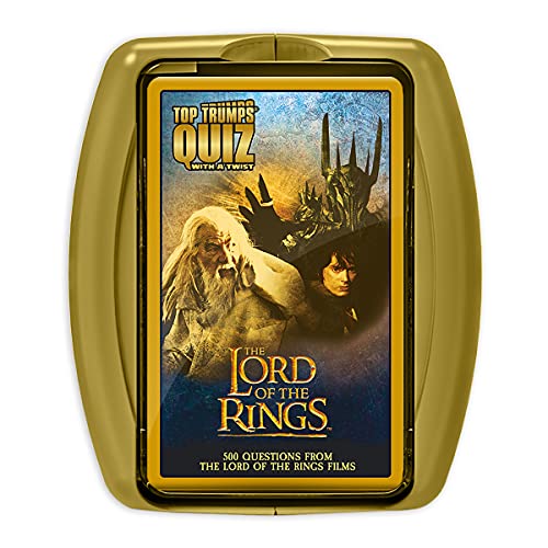 Top Trumps Lord of the Rings Quiz Game, 500 questions based on the films, gather your Fellowship battle through Middle Earth to make Frodo and Gandalf proud, makes a great gift for ages 8 plus