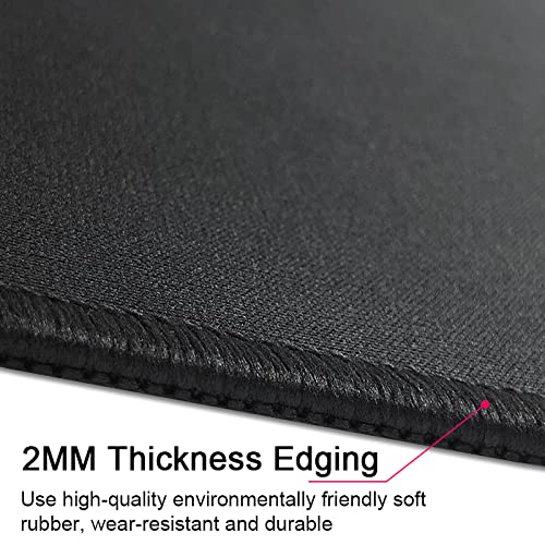 EasyULT Mouse Pad, 210 x 260 x 2mm, Ultra Thin, Improve Speed and Accuracy, Non-slip Rubber (Black)