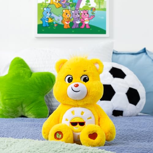 Care Bears | Funshine Bear 35cm Medium Plush | Collectable Cute Plush Toy, Cuddly Toys for Children, Soft Toys for Girls and Boys, Cute Teddies Suitable for Girls and Boys Ages 4+ | Basic Fun 22087