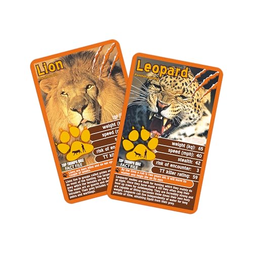 Top Trumps Deadliest Predators Classic Card Game, learn facts about the Great White Shark, Komodo Dragon and the King Cobra in this educational pack, gift and toy for boys and girls aged 4 plus