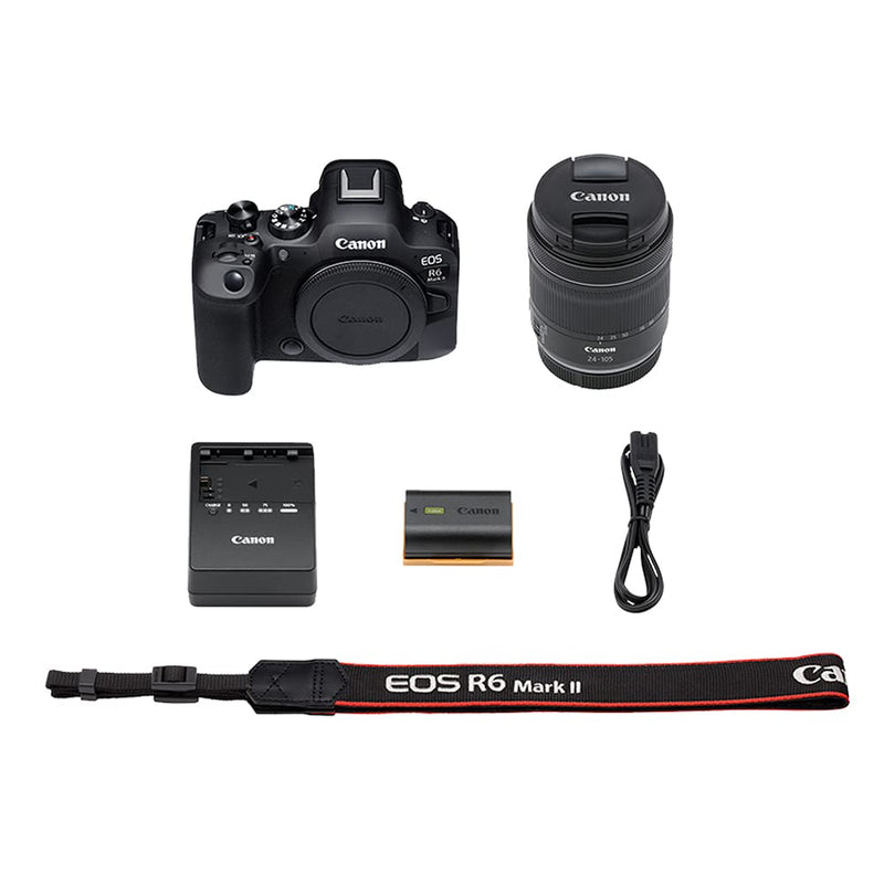 Canon EOS R6 Mark II Full Frame Mirrorless Camera & RF 24-105mm F4-7.1 IS STM | 24.2-megapixels, up to 40fps continuous shooting, 4K 60p, up to 8-stops IS and Dual Pixel CMOS Auto Focus II