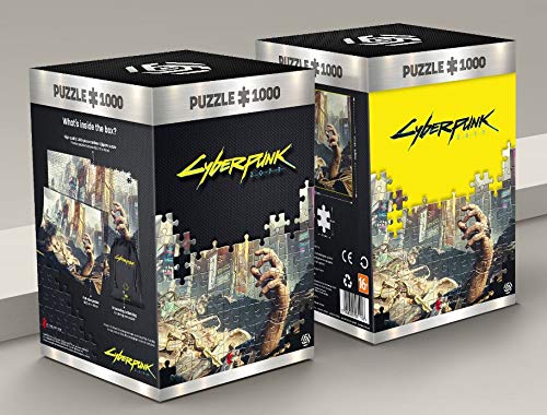 Good Loot Cyberpunk 2077 Hand - 1000 Pieces Jigsaw Puzzles for Adults and Kids Age 14 Up - 68x48cm Gaming Puzzle with Poster and Carry Bag - Cyberpunk Merchandise