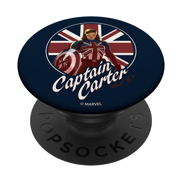 Marvel What If Captain Carter British Flag PopSockets Swappable PopGrip