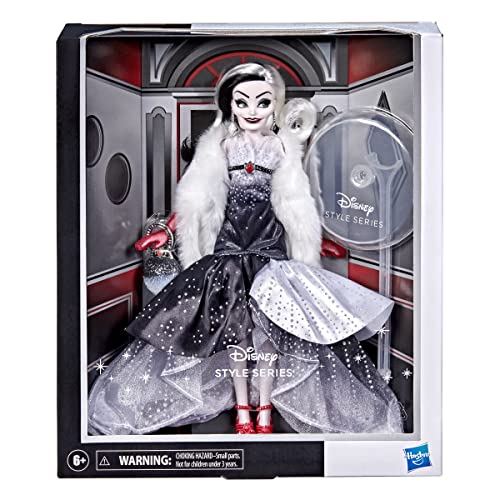 Disney Villains Style Series Cruella De Vil, Contemporary Style Fashion Doll, Collectible Toy for Girls 6 Years and Up