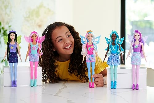 Barbie Color Reveal Doll with 6 Unboxing Surprises, Rainbow Galaxy Series with Celestial Sparkle & Color Change, HJX61