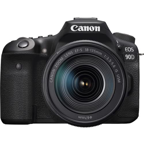 Canon EOS 90D + EF-S 18-135mm f/3.5-5.6 IS USM Black & EOS 2000D DSLR Camera and EF-S 18-55 mm f/3.5-5.6 IS II Lens - Black