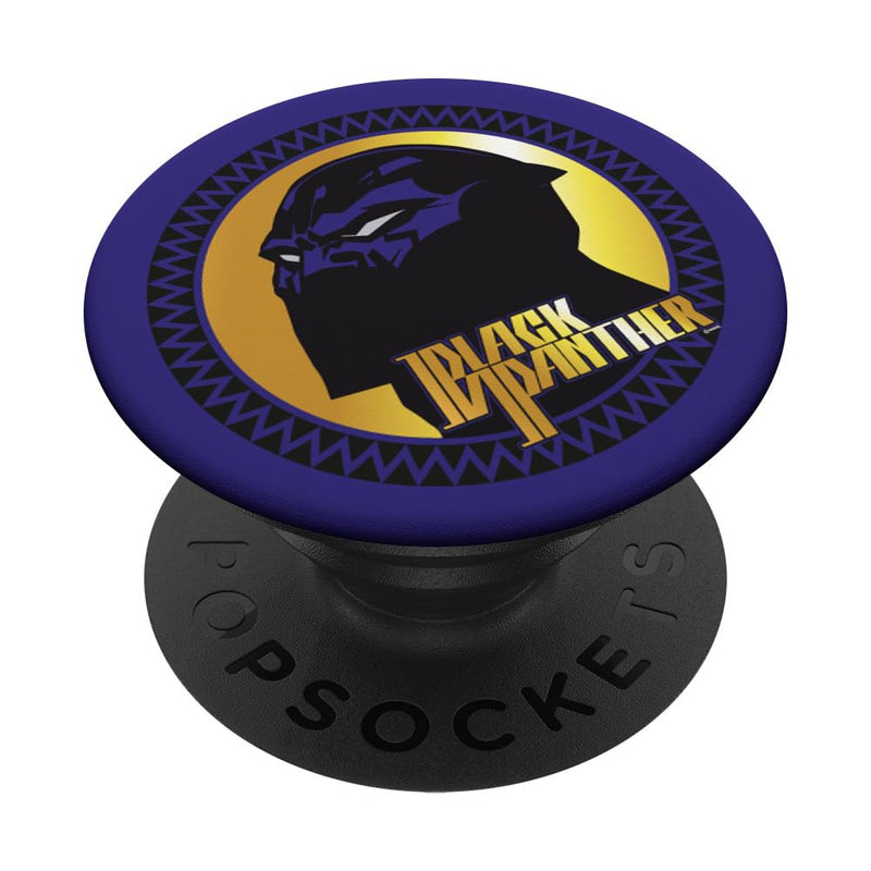 Marvel Super Heroes Black Panther Shadowed Mask and Logo PopSockets Swappable PopGrip