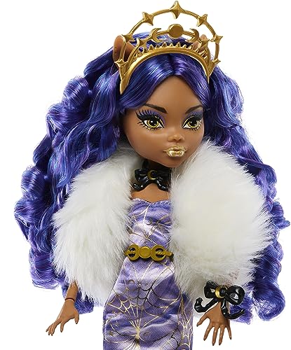 Monster High Clawdeen Wolf Howliday Edition Fashion Doll in Purple Gown