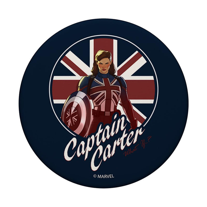 Marvel What If Captain Carter British Flag PopSockets Swappable PopGrip