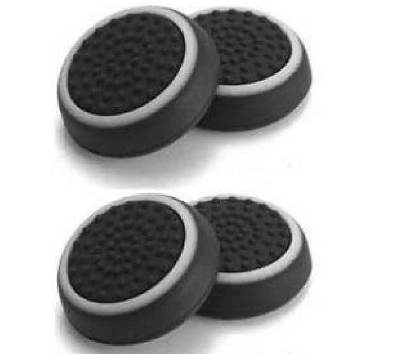 Pack of 4pc Silicone Thumb Grip Stick Cap Cover Controller KeyCaps Grips For PS3, PS4,Xbox360, Xbox One & Xbox Series X S ( Black & White )