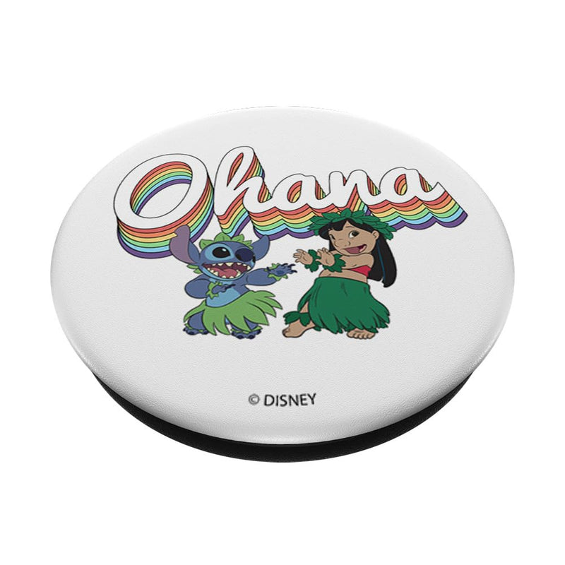 Disney Lilo & Stitch Rainbow Ohana Word Stack PopSockets Swappable PopGrip