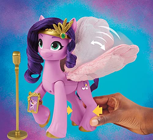 My Little Pony: A New Generation Movie Singing Star Princess Pipp Petals - 15-cm Pink Pony that Sings and Plays Music, Toy for Kids Age 5 and Up