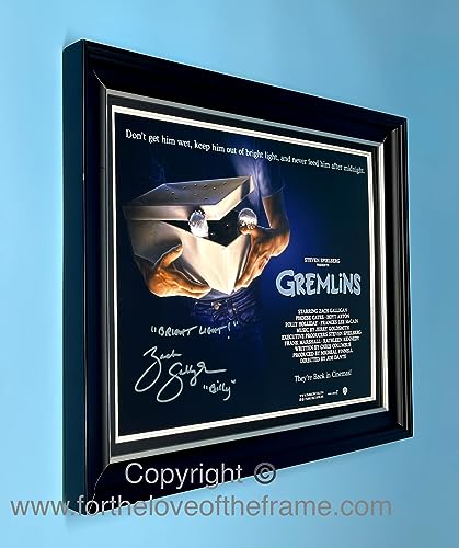 Zach Galligan Signed Gremlins Movie Poster In Luxury Handmade Wooden Frame & AFTAL Member Certificate Of Authenticity Film TV Autograph Memorabilia Photo