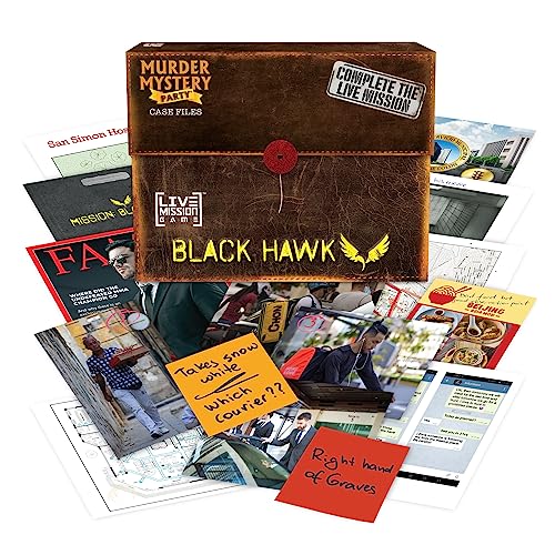 Mission Black Hawk Live Mission Case File from University Games, Use Whatsapp or Telegram Apps to Control Field Agents, Stop The Cartel and Divert The Funds, Real-Time Bank Heist