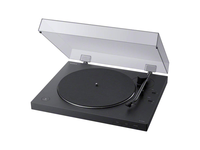 Sony PS-LX310BT Bluetooth Turntable with built-in Phono Pre-Amp, 2 speeds and 3 gain modes, Black & Acc-Sees APV004 Pro Vinyl Velvet Brush Record Cleaner – Includes Stylus Pick Up Brush - Anti-Static