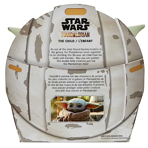 Mattel Star Wars Plush Toys, Grogu Soft Doll from The Mandalorian, 11-inch Figure, Collectible Stuffed Animals for Kids, GWD85, Tan/Brown