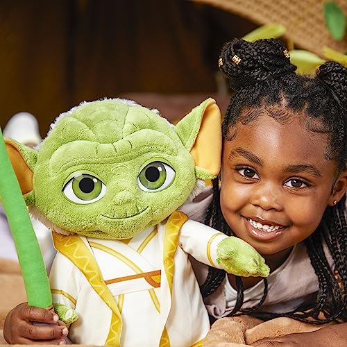 STAR WARS Young Jedi Adventures Master Yoda Plush, Plush, Toys, Preschool Toys for 3 Year Old Boys & Girls