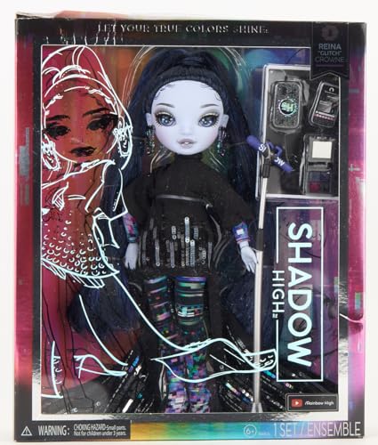 Rainbow High Shadow High - REINA GLITCH CROWNE - Purple Fashion Doll With Fashionable Outfit And 10+ Colourful Play Accessories - Great Kids And Collectors Ages 4+