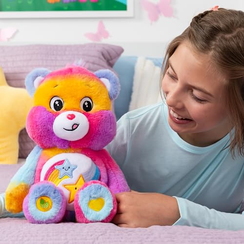 Care Bears | Dare To Care Bear 35cm Medium Plush | Collectable Cute Plush Toy, Cuddly Toys for Children, Soft Toys for Girls and Boys, Cute Teddies Suitable for Girls Boys Ages 4+ | Basic Fun 22338