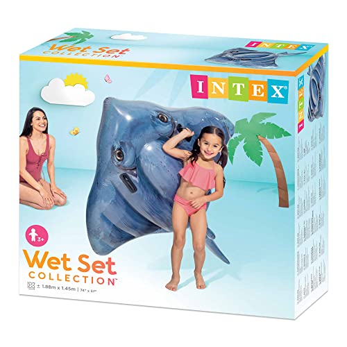 Intex Stingray Ride-On Inflatable Swimming Pool Beach Float Toy -57550NP