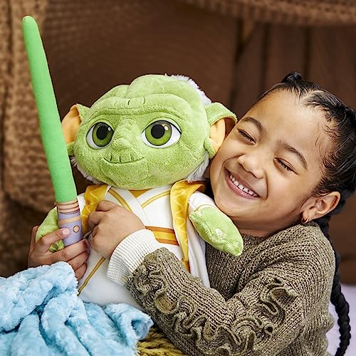 STAR WARS Young Jedi Adventures Master Yoda Plush, Plush, Toys, Preschool Toys for 3 Year Old Boys & Girls