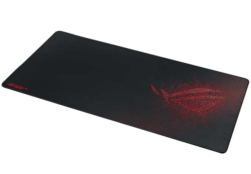 ASUS ROG Sheath Extended Soft Cloth Gaming Mouse Pad with Smooth Gliding Surface and Non-Slip Base - Black/Red