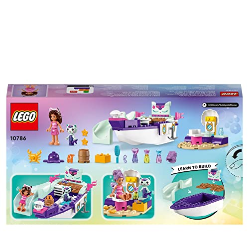 LEGO Gabby's Dollhouse Gabby & MerCat's Ship & Spa Boat Toy with Beauty Salon, Figures and Accessories, Playset for Girls, Boys, Kids 4 Plus Years Old 10786