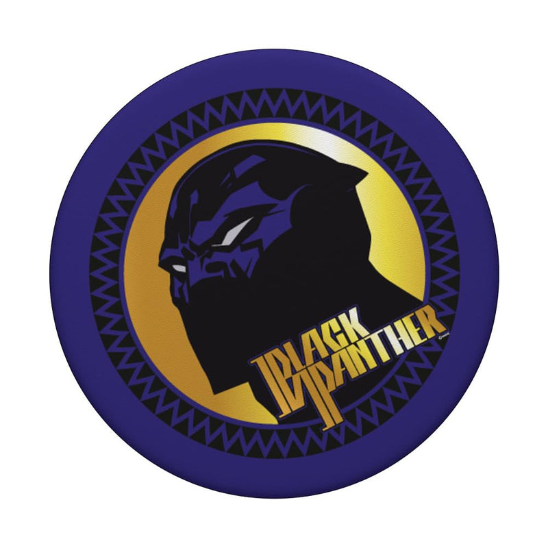 Marvel Super Heroes Black Panther Shadowed Mask and Logo PopSockets Swappable PopGrip