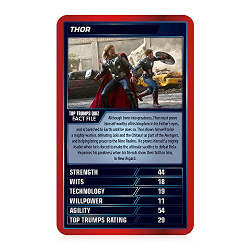 Top Trumps Marvel Cinematic Universe Special Card Game, Play with Black Widow, Iron Man and Black Panther, Thanos and Loki, age 12+