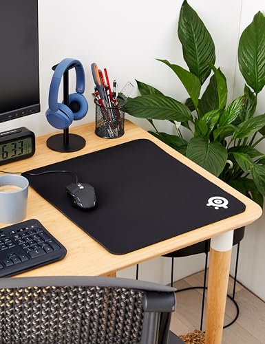 SteelSeries QcK Heavy Cloth Gaming Mouse Pad - Extra Thick Non-Slip Base - Micro-Woven Surface - Optimized For Gaming Sensors - Size L (450 x 400 x 6mm) - Black