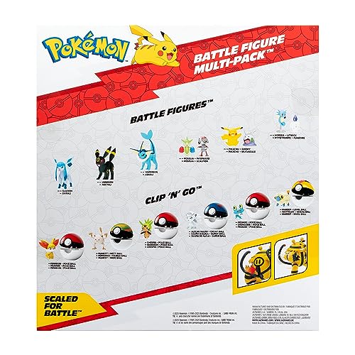 Pokémon Battle Figure 10 Pack – Nine 2-inch Battle Figures and One 4.5-inch Battle Figure