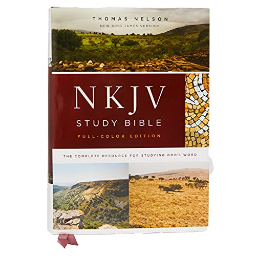 NKJV Study Bible, Hardcover, Burgundy, Full-Color, Comfort Print
