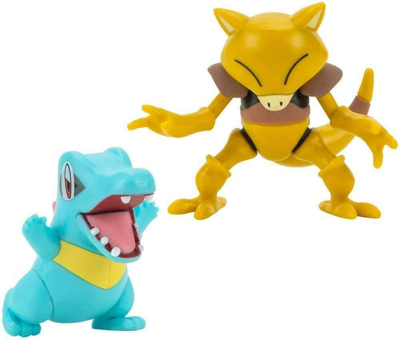 Pokemon Toy Figure - 5-8 cm Abra & Totodile - Pokemon Pack Figures - New Wave 2022 - Official Licensed Pokemon Toy