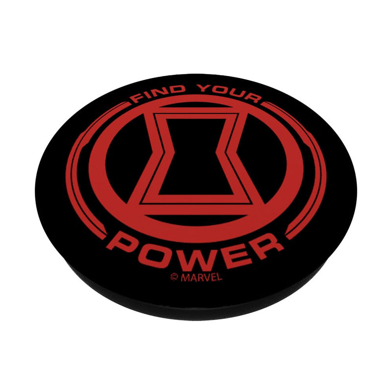 Marvel Avengers Black Widow Find Your Power Logo PopSockets Swappable PopGrip