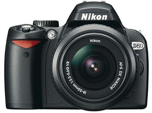 Nikon D60 Digital SLR Camera - Black (AF-S DX Nikkor 18-55 mm f/3.5-5.6G VR) (Renewed)