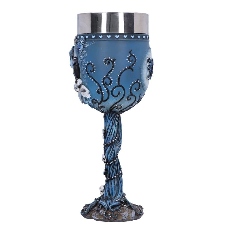 Nemesis Now Official Corpse Bride Emily Goblet, 20.6cm, Resin & Stainless Steel, Officially Licensed Corpse Bride Merchandise, Emily the Corpse Bride, Cast in the Finest Resin, Stainless Steel Insert