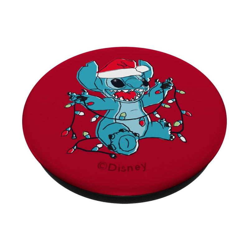 Disney Lilo & Stitch Santa 626 Christmas Lights PopSockets Swappable PopGrip