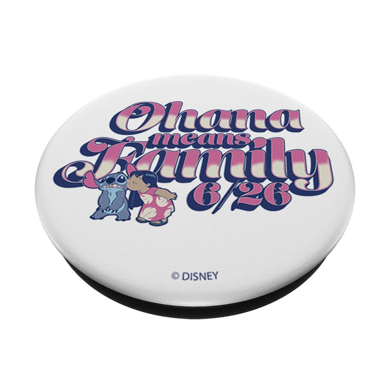 Disney Lilo & Stitch Ohana Means Family Pink Text PopSockets Swappable PopGrip