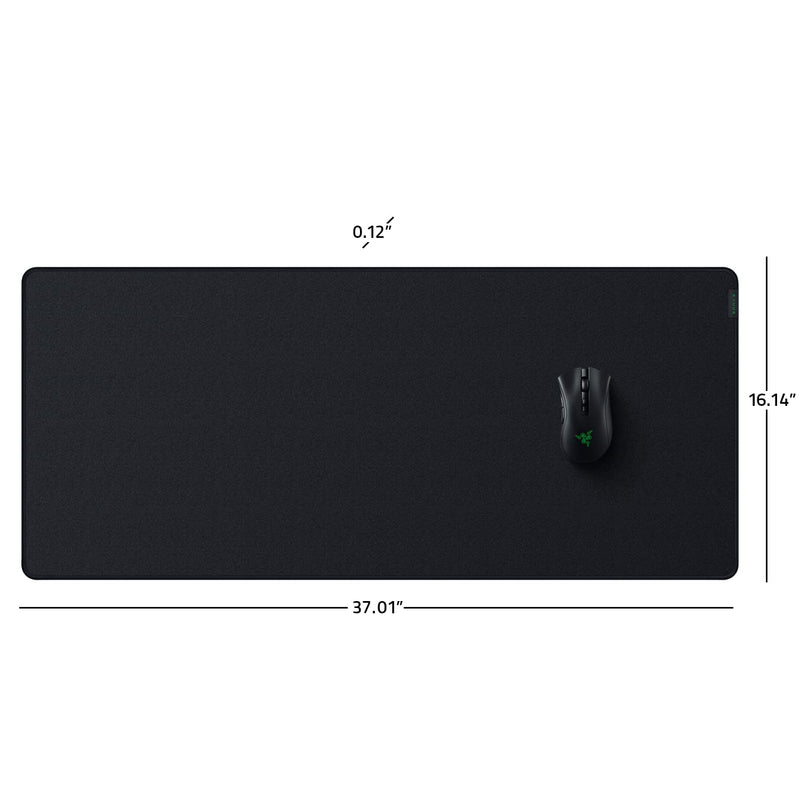 Razer Strider Hybrid Mouse Mat with a Soft Base & Smooth Glide: Firm Gliding Surface - Anti-Slip Base - Rollable & Portable - Anti-Fraying Stitched Edges - Water-Resistant - XXLarge