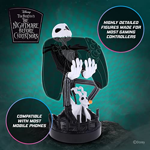 Cable Guys - Disney The Nightmare Before Christmas Jack Skellington Gaming Accessories Holder & Phone Holder for Most Controller (Xbox, Play Station, Nintendo Switch) & Phone