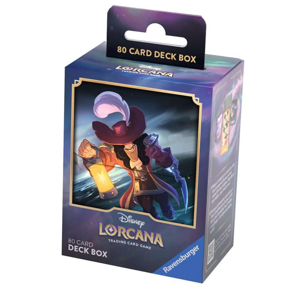 Ravensburger 11098179 Disney Lorcana TCG Trading Cards Game for Adults and Kids Age 8 Years Up-Deck Box Captain Hook, Caricature, Blue, Standard Size