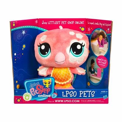 Littlest Pet Shop - LPSO Online virtual pets - Plush Toy - Flamingo / Bird - Hasbro