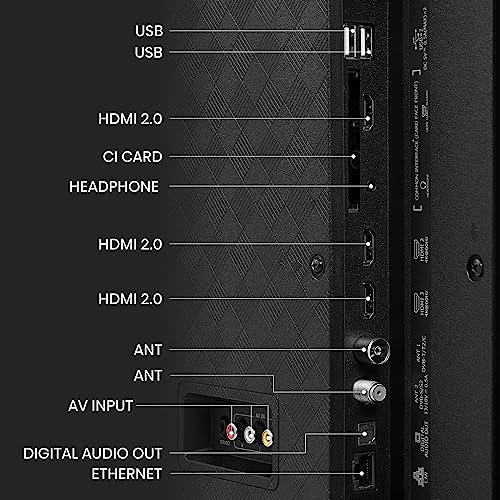 Hisense 43 Inch VIDAA Smart TV 43A6KTUK - Dolby Vision, Pixel Tuning, Voice Remote, Share to TV, and Youtube, Freeview Play, Netflix and Disney (2023 New Model), Black