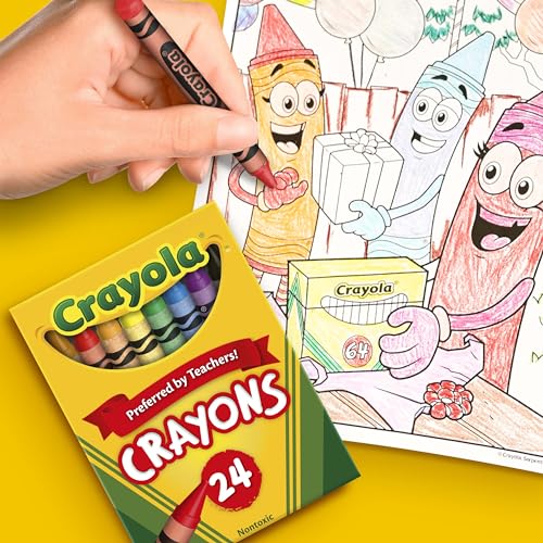 CRAYOLA Crayons, Bright Strong Colours, Multi, 24 Count (Pack of 1)