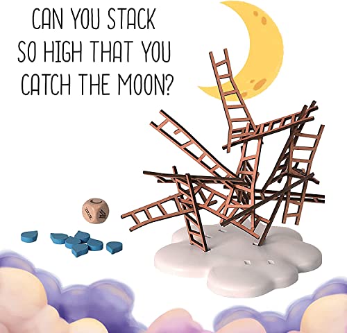 Thames & Kosmos Catch the Moon, Whimsical Ladder-Stacking Game, Family Games for Game Night, Games for Adults and Kids, For 1 to 6 Players, Age 8+