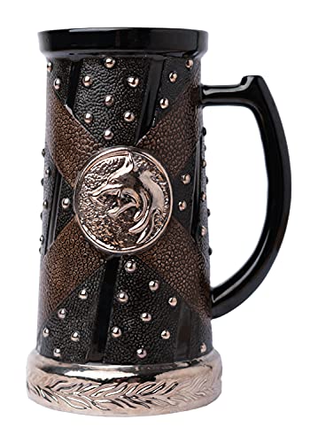 Grupo Erik The Witcher Tankard | 750ml - 25 Oz - 1.5 Pint Capacity | Beer Mug | The Witcher Merchandise | Netflix Merch | The Witcher Gifts | Vikings Mug | Pint Glass