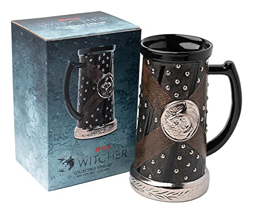 Grupo Erik The Witcher Tankard | 750ml - 25 Oz - 1.5 Pint Capacity | Beer Mug | The Witcher Merchandise | Netflix Merch | The Witcher Gifts | Vikings Mug | Pint Glass