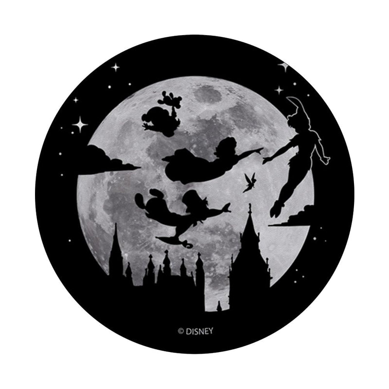 Disney Peter Pan Group Silhouettes Flying Across The Moon PopSockets Swappable PopGrip