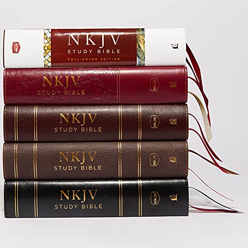 NKJV Study Bible, Hardcover, Burgundy, Full-Color, Comfort Print